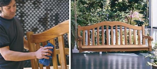 DIY wooden garden swing 2021