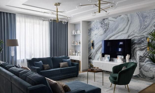 Curtains for living room: color, texture and design 2024