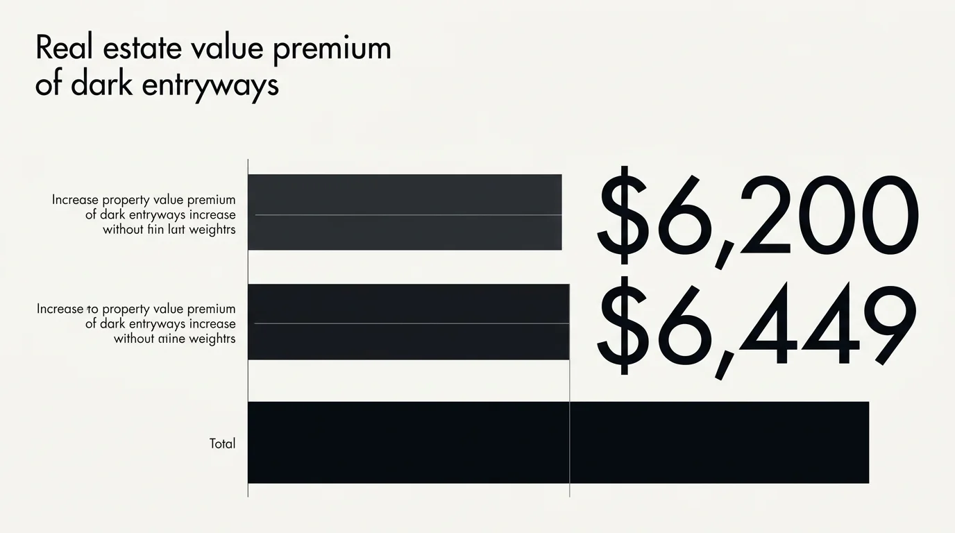 An editorial infographic showing the real estate value premium of six thousand two hundred to six thousand four hundred dollars for black do