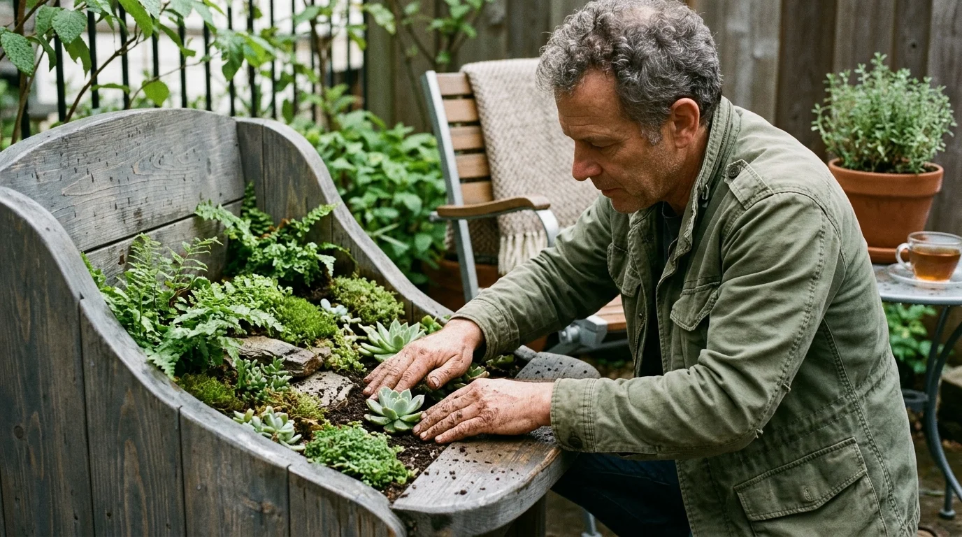 Editorial photograph illustrating: Trend #1: Biophilic Micro-Zoning and Sculptural Pocket Sanctuaries