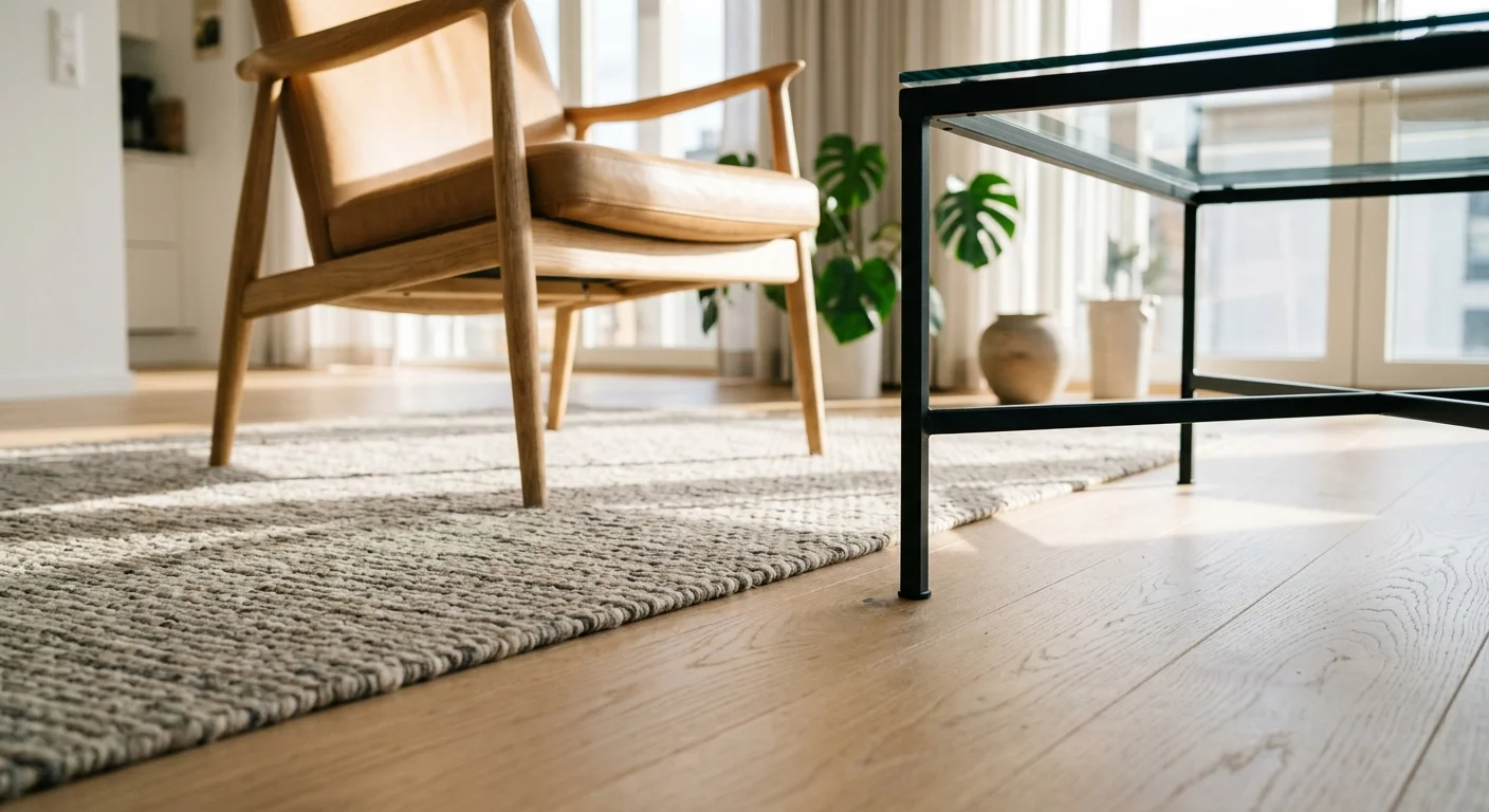 Low-angle editorial photo of leggy mid-century furniture showing open space underneath.